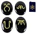WICCA CRAFT STONES ~ Spring, Summer, Autumn, & Winter ~ Set of 4 Black Agate Stones w/ Magick Symbols Pouch