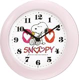 リズム時計 SNOOPY (スヌーピー) 掛け時計 置き時計 兼用 R671 (ピンク) 4KG671-M13