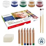 Produkt-Bild: Naturkosmetisches Kinder-Schminkfarben-Set mit Schminkanleitung