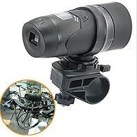 GSI Super Quality High-Resolution Waterproof Action Audio Video DVR Camera Camcorder - LCD Display, SD Card Slot, USB Interface, A/V Port, Internal Microphone - Helmet Straps And Bike Mount Included, For Biking, Cycling, Racing, Skiing And Water Sports