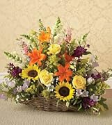 Floral Same Day Flower Delivery Sympathy Fireside Basket