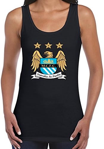 Manchester City Black Designed Women Regular T Shirt - Small