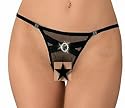 Eros Veneziani String Tanga ouvert, No 2597, schwarz