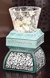 Up Words by Pavilion Teal Tea Light Candle Holder, In Memory Sentiment, 5-1/2-Inch Tall, Includes Tea Light Candle