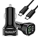 Type C Car Charger,Yootech 30W Dual USB Car Charger with Type C and Quick Charge 2.0 Port for LG G5,Nexus 5X,Nexus 6P and Other Support Device[Include Type C Cable]