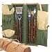 Outdoor Living : Barbeque BBQ Tool Set 5 Piece Phoenix w/ Apron in Rattan Carry Case by Picnic Time