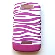 RIM BlackBerry Storm 9530 Thunder 9500 Rubberized Protector Hard Case Image Slider Cover "Purple & White Zebra Pattern" Design