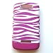 RIM BlackBerry Storm 9530 Thunder 9500 Rubberized Protector Hard Case Image Slider Cover "Purple & White Zebra Pattern" Design