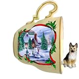 German Shepherd Christmas Ornament Holiday Scene Tea Cup