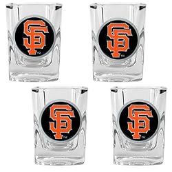 San Francisco Giants MLB 4pc Square Shot Glass Set by Great American Products