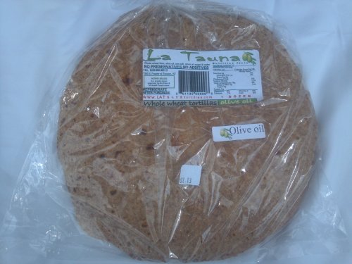La Tauna Whole wheat whole grain olive oil tortilla / no preservatives 6 DOZEN (72 PCS) 
