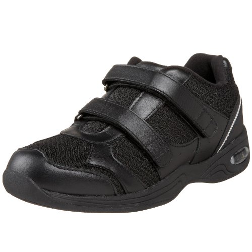 Drew Shoe Women's Venus Sneaker,Black Leather/Mesh,12 2E US