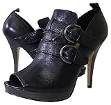 IMAGE OF Coach Alexia Black Strap Leather High Heel Shoes