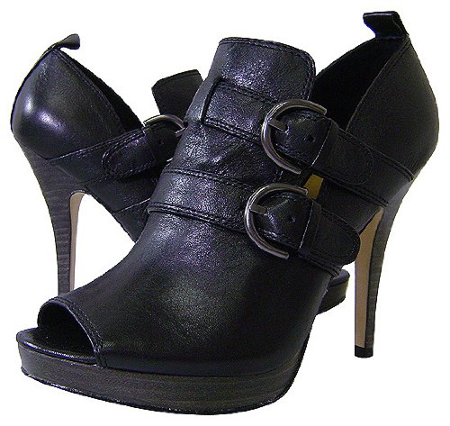 Coach Alexia Black Strap Leather High Heel Shoes
