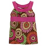 Toddler Girls' Cherokee Printed Tank - Brown/ Pink