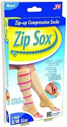 Zip Sox Pair, S/M, Nude by Zip Sox