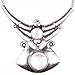 Vintage Style Tibet Silver Tribal Flat Plaque Pendant Chain Bib Necklace