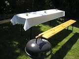 Produkt-Bild: Bierzeltgarnitur Tischdecke aus stoff&auml;hnlichem Vlies, &Ouml;ko-Tex 100, (Farbe & Breite nach Wahl), WEI&szlig;, 1,20m x 2,50m, ideal f&uuml;r jede Party, Catering, Vereinsfeier, Hochzeit, Geburtstagsfeier