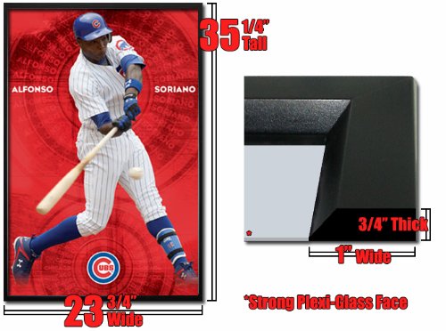 Framed Alfonso Soriano Poster Chicago Cubs Mlb Fr4884