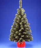 3' Noble Spruce Artificial Christmas Tree In Red Bag