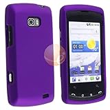 Snap-on Rubber Coated Case for LG Ally VS740, Dark Purple