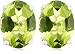 Sterling Silver 8x6mm Oval Peridot Earrings