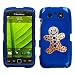 BLACKBERRY AT&T SPRINT TORCH 9850 9860 HARD PLASTIC DESIGN BLUE AND SILVER WHITE CHRISTMAS WINTER GINGERBREAD MAN COOKIE SWAROVSKI CRYSTAL DIAMOND SNAP ON CASE COVER