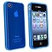 niceEshop Clear Blue TPU Rubber Skin Case Cover for iPhone 4 4S
