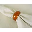 Solid Color Amber Glass Colored Napkin Rings Handmade
