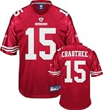 Michael Crabtree Jersey: Reebok Red Replica #15 San Francisco 49ers Jersey - XX-Large