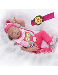 Toy: 23" Full Silicone Reborn Baby Lifelike Sleeping Little Girl Doll Women Nursing Treats Shooting Props - NPK