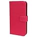 Abacus24-7 [Pocket Book] BLU Studio 5.0 II [D532u] Leather Wallet Case with Stand and ID Card Holder, Pink