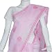 Womens Dresses - Saris in Cotton with Chikan Embroidery Pink (chsari122)