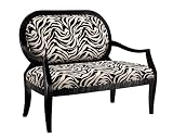 Linon Occasional Love Seat Zebra Print