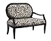 Linon Occasional Love Seat Zebra Print