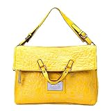 Valentino Mustard Embroidered Hobo Handle Satchel Handbag