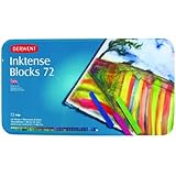 Derwent Drawing Supplies, Inktense, Ink Blocks, 4mm Core, Metal Tin, 72 Count (2301980)