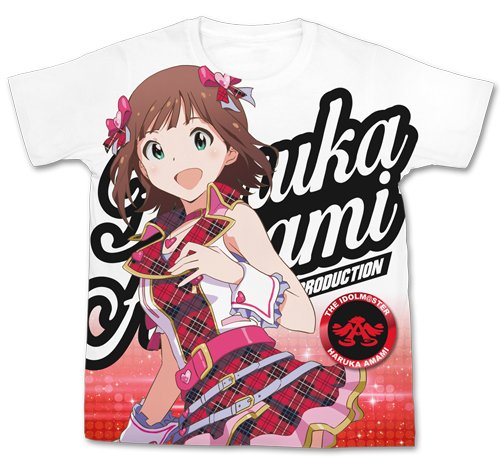 THE IDOLM＠STER アイドルマスター ワンフォーオール 天海春香 フルグラフィックTシャツ ホワイト サイズ:L