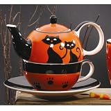 Cattitude Tea for One Set - Halloween