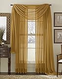 Gold 56" x 216" Sheer Window Scarf