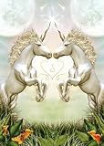 Poster Einhorn HerzensEnergie in der Größe (BxH): 50 x 70 cm von Dolphins DreamDesign