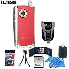 Click here to buy Bell & Howell DV600HD 720p HD Digital Video Pocket Camcorder in Red + 8GB Accessory... by Bell %2B Howell.