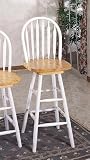 Review visiondecor Furniture  / White/Natural Finish Wood Arrow Back Windsor Style 29