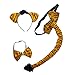LUX ACCESSORIES Halloween Tiger Orange and Black Stripe Cosplay Party Costume Set (3pcs)