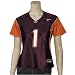 Nike Virginia Tech Hokies Ladies #1 Maroon Replica Football Jersey