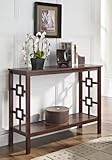 Espresso Square Design Occasional Console Sofa Table Bookshelf