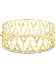 Katie Decker "Gothic" 18k Yellow Gold and Diamond Arch Cuff Bracelet