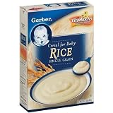 Baby Rice Gerber Single Grain Rice Cereal for Baby, 16-oz Boxes (Pack of 2)