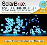 Solar Brite BLUE Solar Fairy Lights 120 LED Super Bright Decorative String, choice of light effect. Ideal for Trees, Gardens, Parties & More...