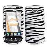 Rubberized Black/ White Zebra Hard Protector Case Cover For Samsung Gem i10 ....